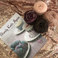 Rose Gold Sparkly Yarn Pack 80g + Blendy Knits Again