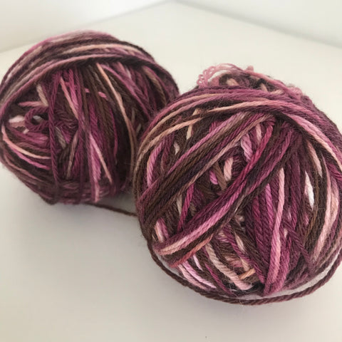 Sock Yarn 100g Brown/Pink